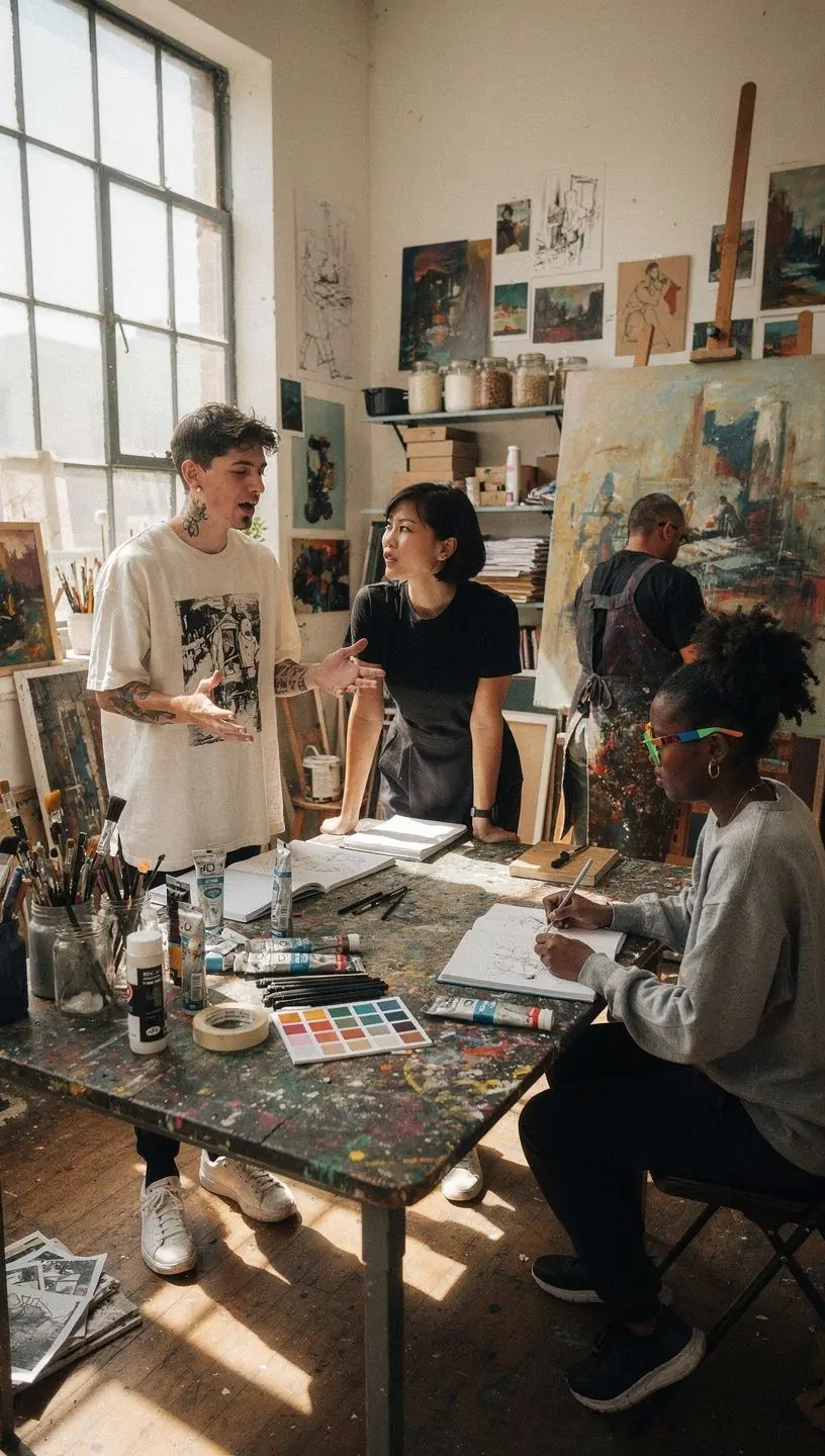 Artist hub fostering community engagement and economic growth.