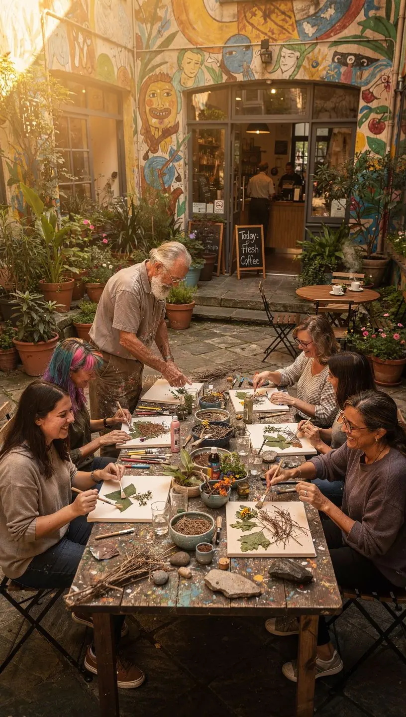 Artists collaborating on community art projects