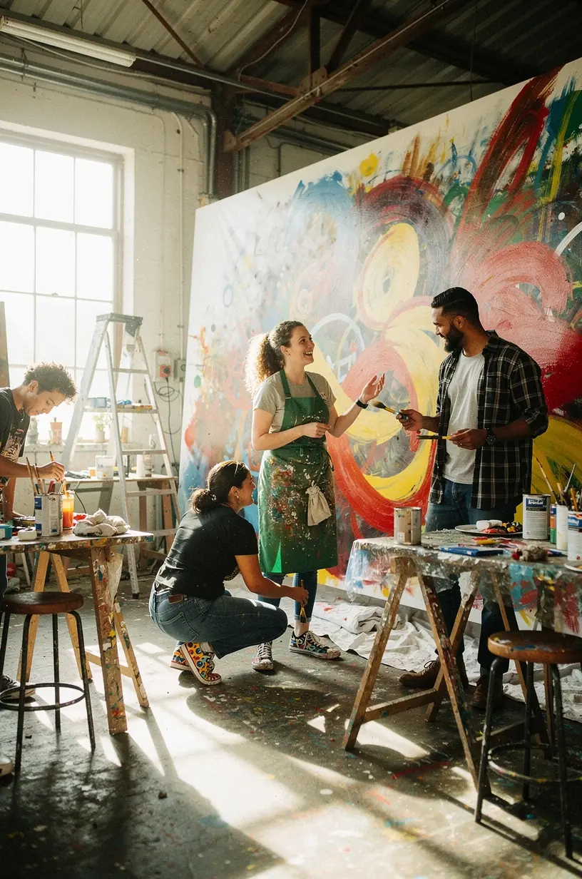 Promoting sustainable art practices in community workshops